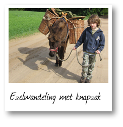 Ezelwandeling met knapzak