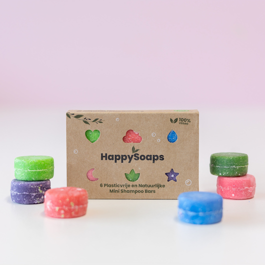HappySoaps mini shampoo bar 6 stuks
